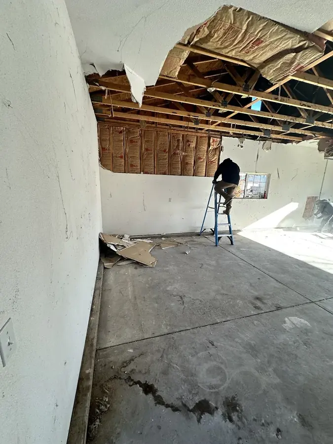 Sump pump failure basement dry-out in a North Side Spokane home